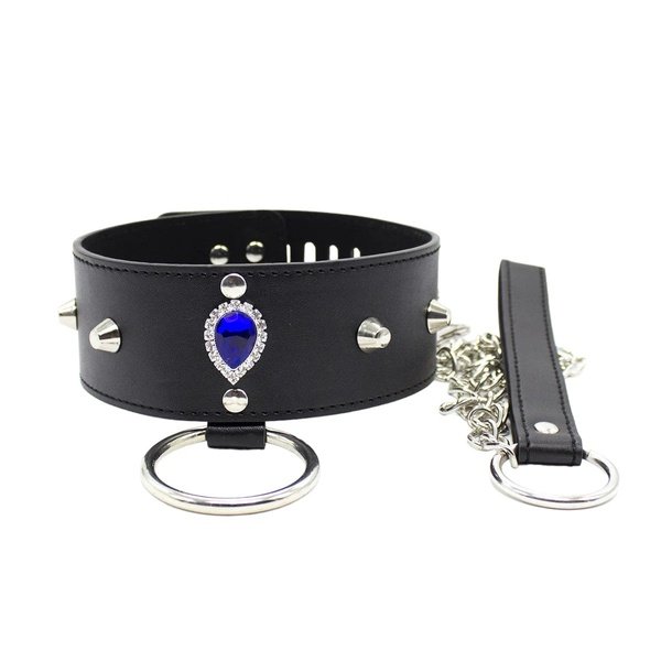 Blue Diamond Fantasy Collar and Leash Set