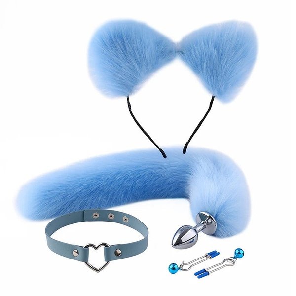 Furry Fox Set with Collar Animal Fantasy Butt Plug