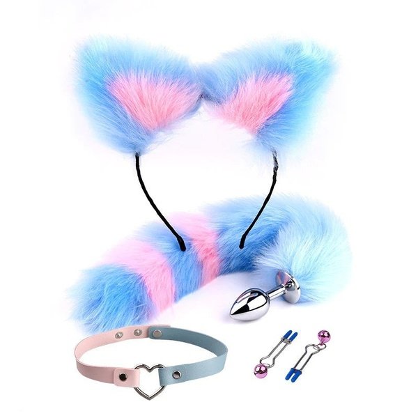 Furry Fox Set with Collar Animal Fantasy Butt Plug